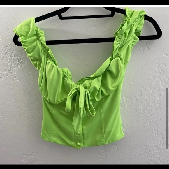 Neon Green princess Polly top - Picture 2 of 4